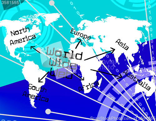 Image of World Wide Web Indicates Globalization Searching And Website