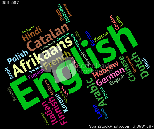 Image of English Language Represents Learn Catalan And Dialect