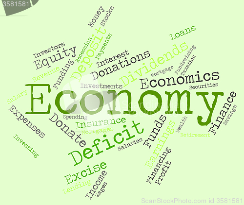 Image of Economy Word Indicates Macro Economics And Economies