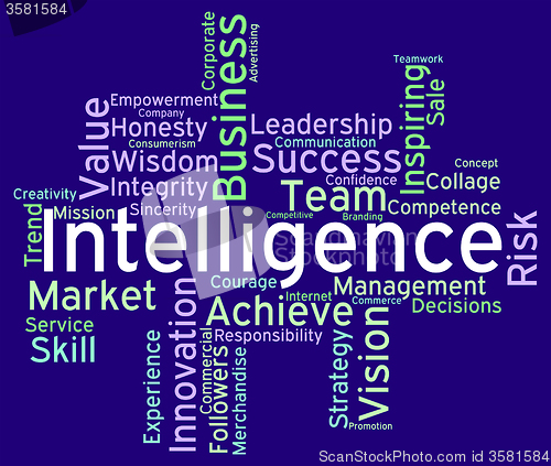 Image of Intelligence Words Means Perception Clever And Intellect