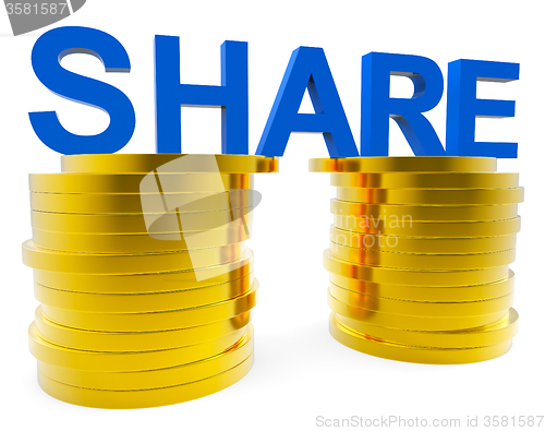 Image of Share Money Shows Savings Increase And Advance