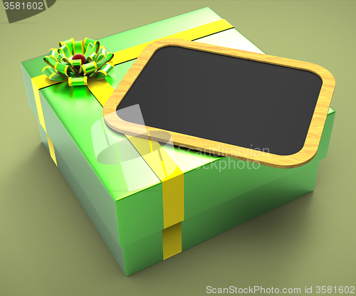 Image of Gift Tag Means Empty Space And Copy