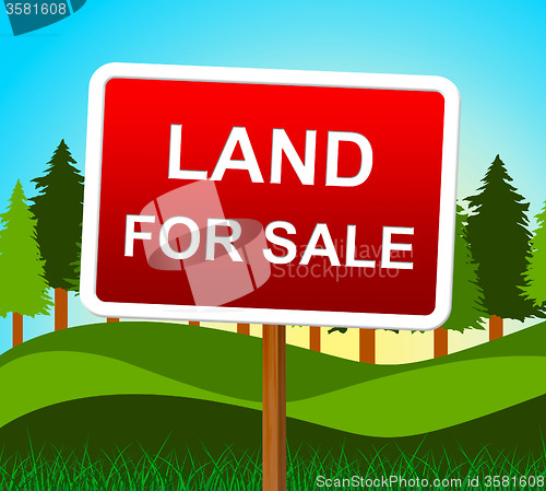 Image of Land For Sale Means Real Estate Agent And House