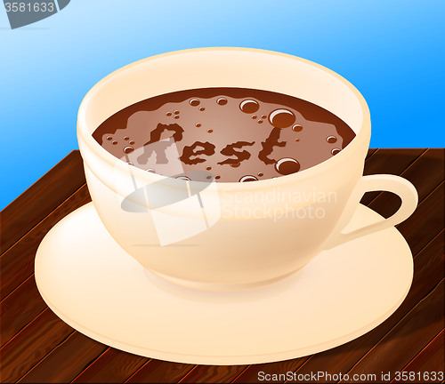 Image of Rest Relax Represents Coffee Shop And Beverages