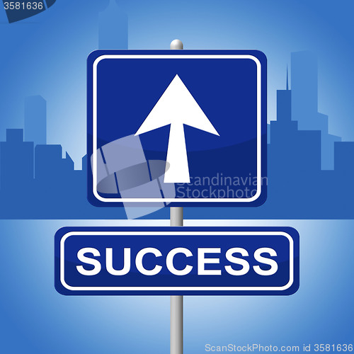 Image of Success Sign Means Resolution Progress And Advertisement