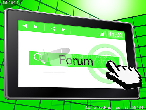 Image of Forum Online Shows World Wide Web And Chat