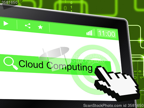 Image of Cloud Computing Shows Network Server And Communication