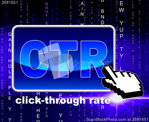 Image of Click Through Rate Indicates World Wide Web And Analytics