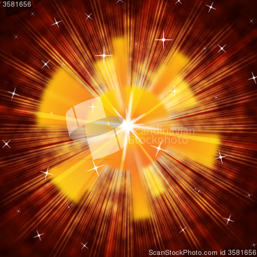 Image of Brown Sun Background Means Radiating Light And Stars\r