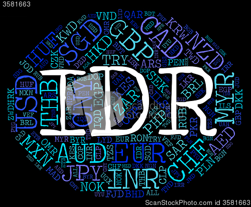 Image of Idr Currency Indicates Exchange Rate And Coin