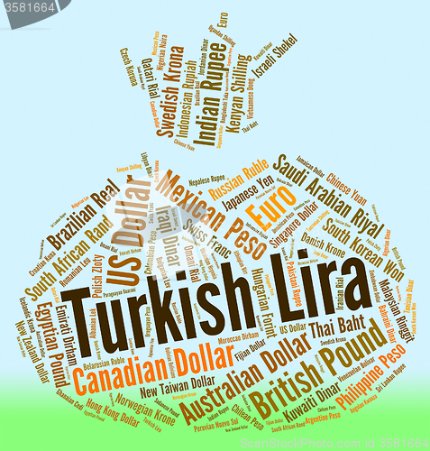 Image of Turkish Lira Represents Turkey Liras And Currency