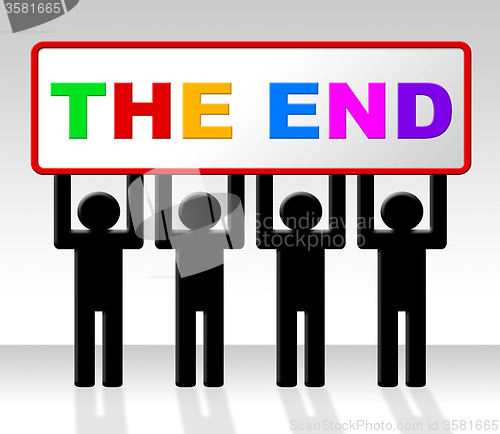 Image of The End Represents Final Finale And Conclusion