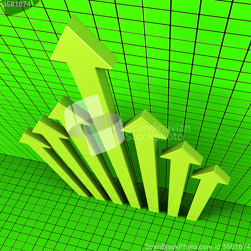 Image of Progress Arrows Indicates Financial Report And Analysis