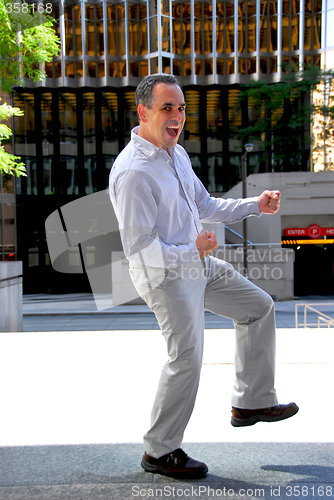 Image of Businessman success victory