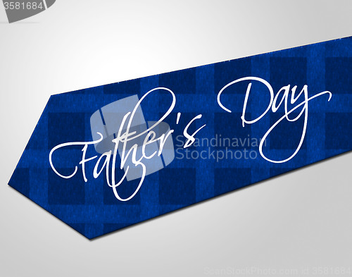 Image of Fathers Day Tie Means Greeting Joy And Fun