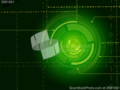 Image of Electronic Sensor Background Shows Laser Circuit Or Energy Beam\r