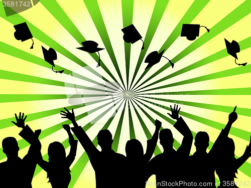 Image of Graduation Education Means Studying Ceremony And Masters