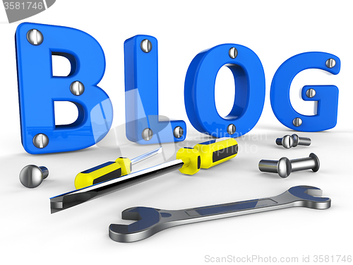 Image of Blog Tools Represents World Wide Web And Blogger