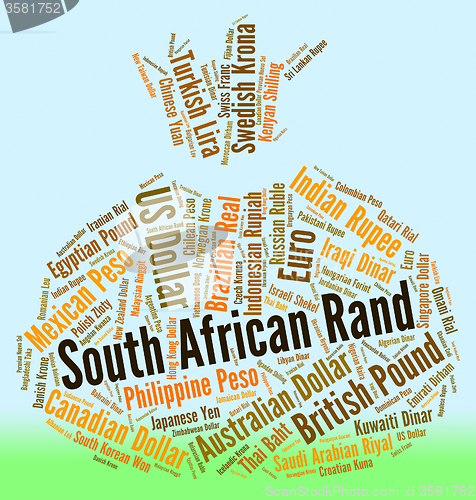 Image of South African Rand Represents Currency Exchange And Coinage