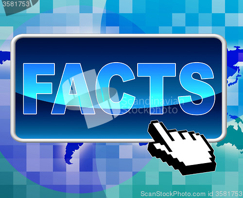Image of Facts Button Shows World Wide Web And Answers