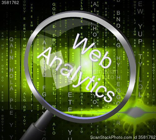 Image of Web Analytics Shows Usage Www And Collection