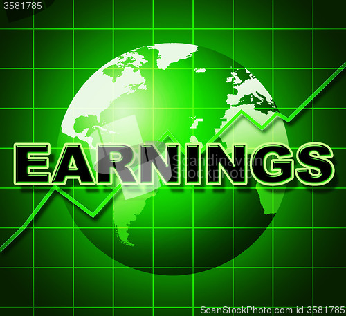 Image of Earnings Graph Indicates Earns Incomes And Infochart