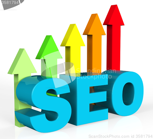 Image of Improve Seo Shows Gathering Data And Advancing