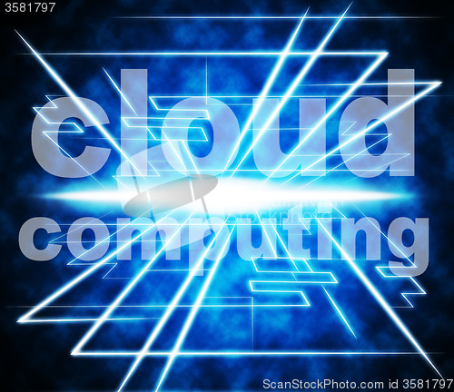 Image of Cloud Computing Shows Network Server And Communication