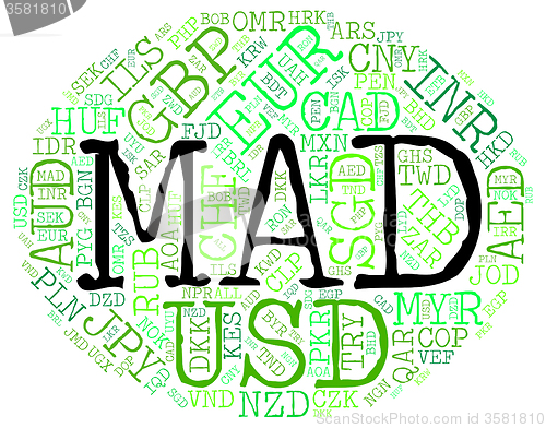 Image of Mad Currency Means Worldwide Trading And Currencies