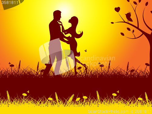 Image of Summer Sunset Indicates Find Love And Adoration