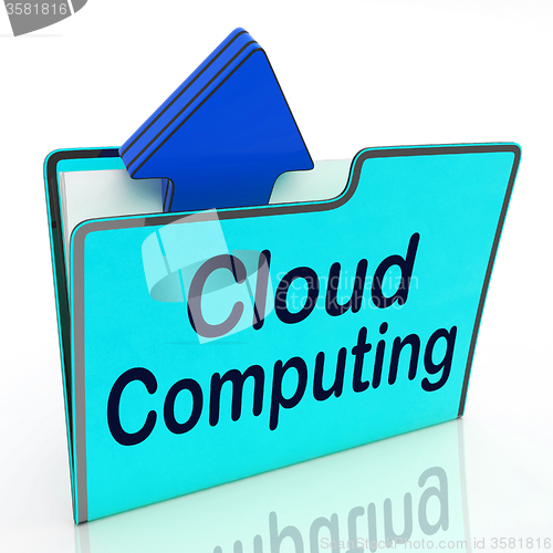 Image of Cloud Computing Means Network Server And Business