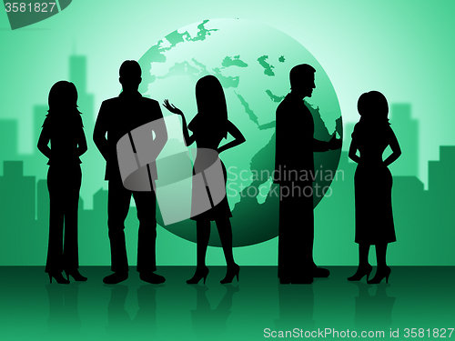 Image of Business People Means Professionals Businessmen And Businesswoman