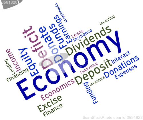 Image of Economy Word Means Micro Economics And Economical