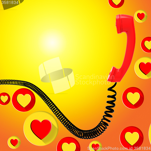 Image of Romantic Call Represents Find Love And Blank