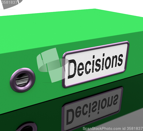 Image of Decisions File Indicates Business Correspondence And Files