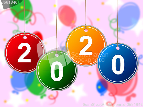 Image of New Year Means Celebrate Twenty And New-Year