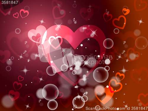 Image of Hearts Background Means Romantic Wallpaper Or Background\r