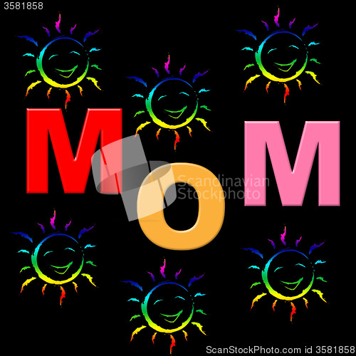 Image of Mom Parents Means Mother And Baby And Mommy