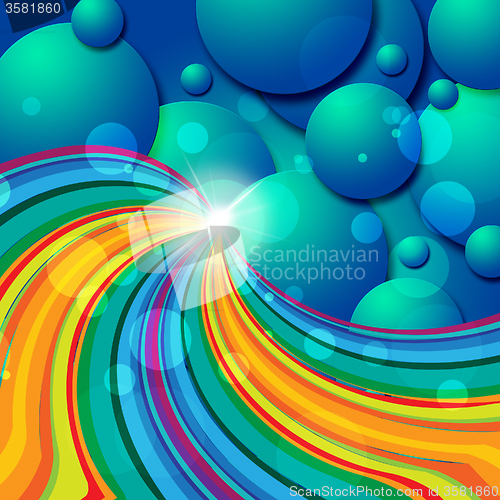 Image of Spheres Background Represents Text Space And Abstract