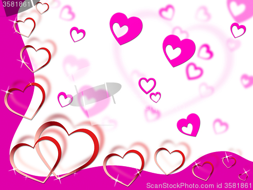 Image of Hearts Background Shows Tenderness Affection And Dear\r