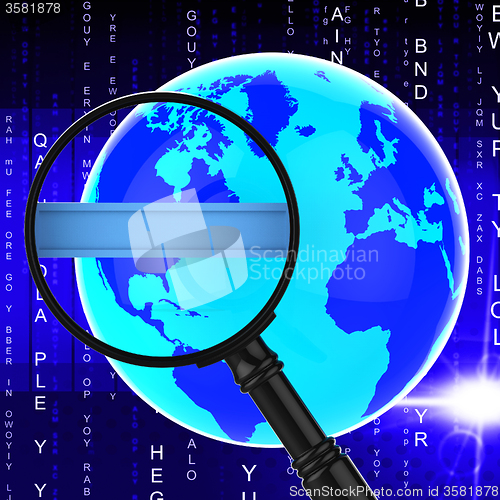 Image of Search Internet Means World Wide Web And Analysis