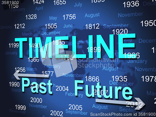 Image of Time Line Represents Timeline Chart And Done