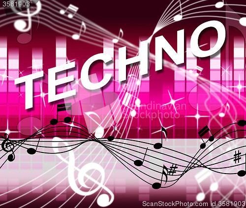 Image of Techno Music Represents Sound Track And Audio