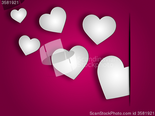 Image of Background Hearts Indicates Valentine Day And Abstract