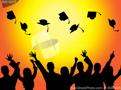 Image of Graduation Education Means Graduate Diploma And Train