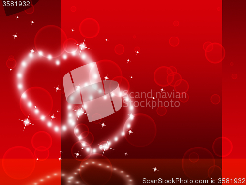 Image of Red Hearts Background Shows Fondness Special And Sparkling\r