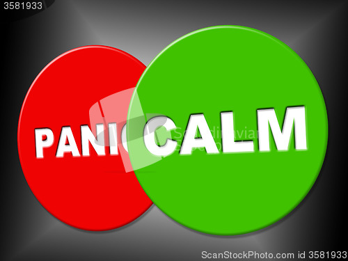Image of Calm Sign Means Relaxed Relax And Peace