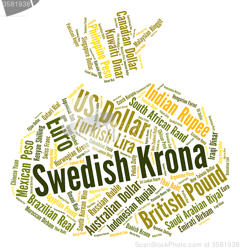 Image of Swedish Krona Indicates Forex Trading And Coinage