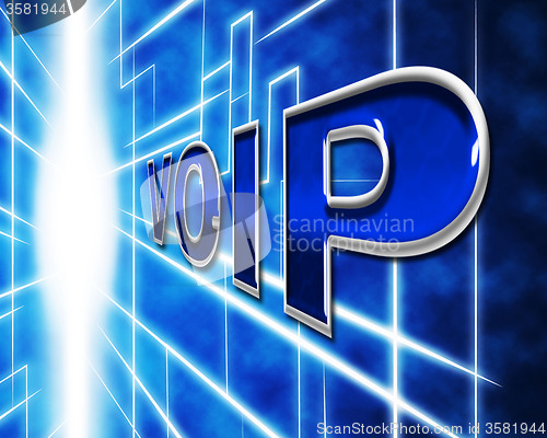 Image of Voip Telephony Indicates Voice Over Broadband And Protocol