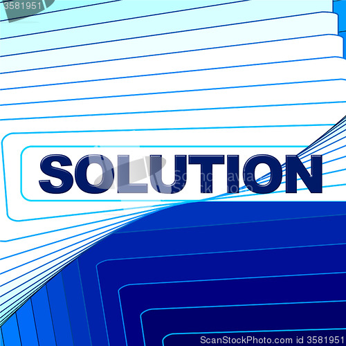 Image of Solution Word Represents Solve Commercial And Goal